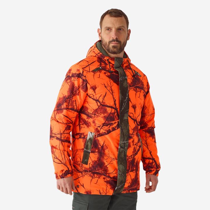 Produktbild Solognac Jagdjacke Regenjacke 100 warm geräuscharm Treemetic Orange