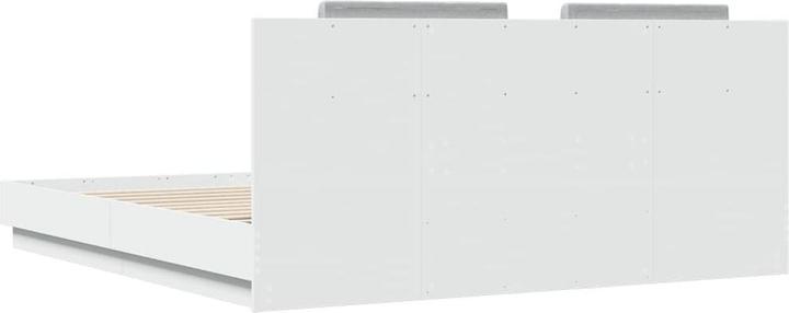 Produktbild vidaXL Bettgestell mit Kopfteil und LED-Leuchten (160 x 200 cm)