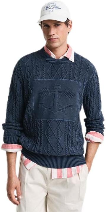 Image du produit GANT CABLE C-NECK, evening blue, XXL (XXL)