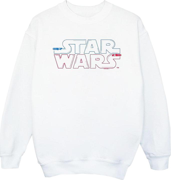 Actual product image Star Wars Womens/Ladies Lightsaber Logo Sweatshirt (L)