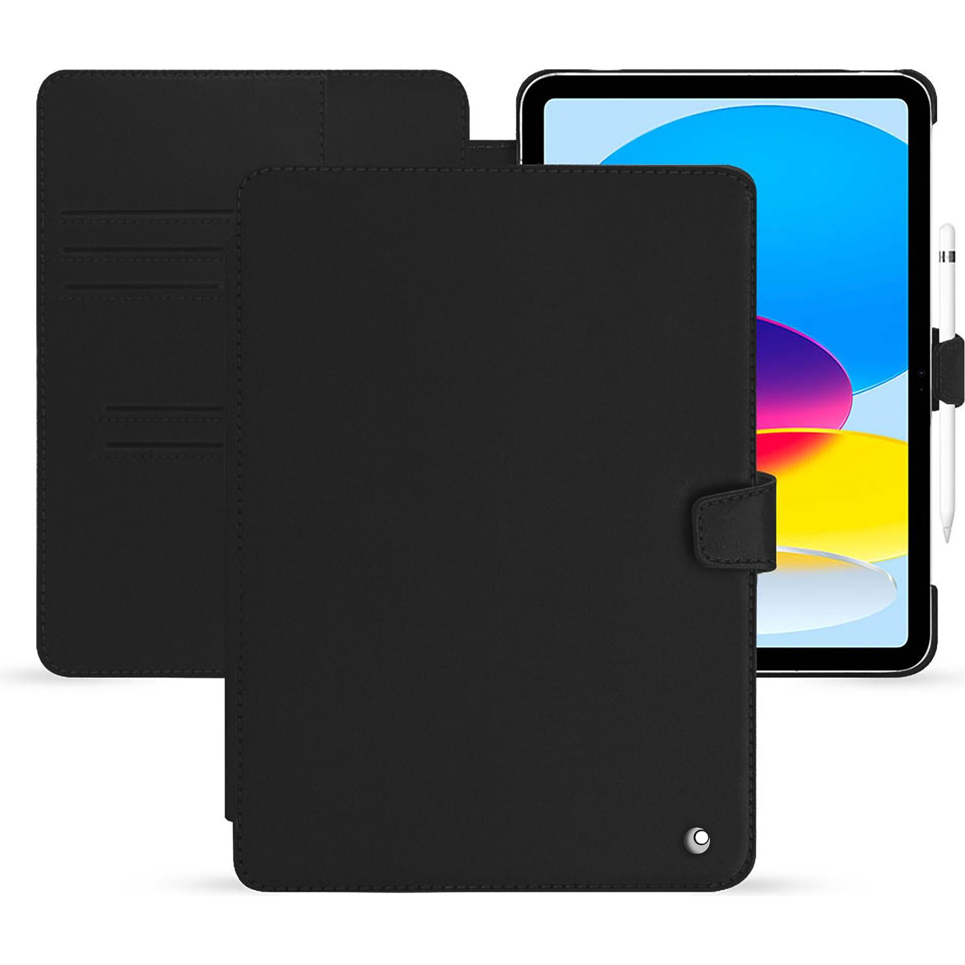 Noreve Lederschutzhülle Apple iPad (2022) (iPad 2022 (10. Gen)), Tablet Hülle, Schwarz