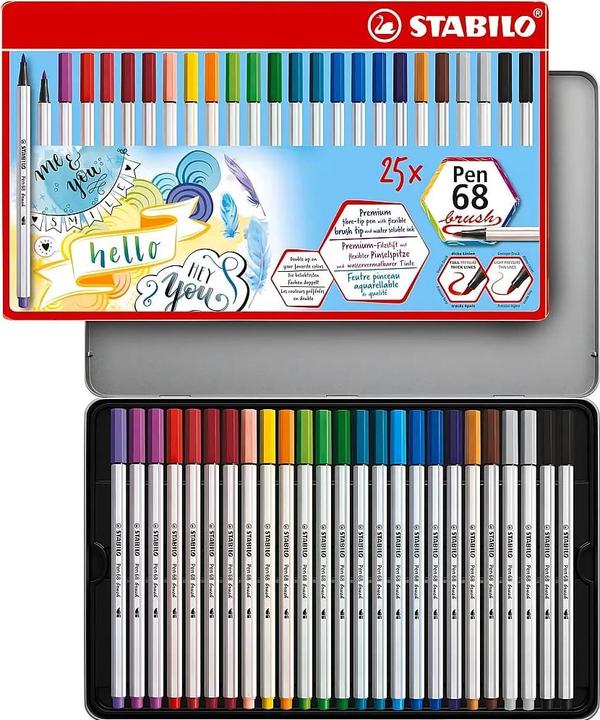 Image du produit STABILO Pen 68 brush Stylo feutre Premium (25x)