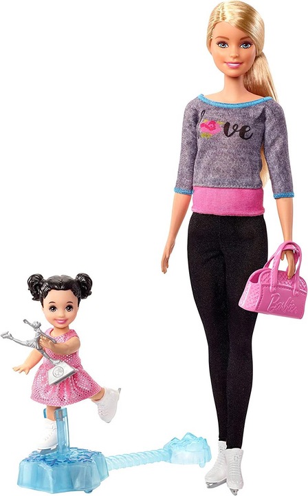 Produktbild Barbie Sport Puppen Spielset - Eiskunstlauf-Trainerin