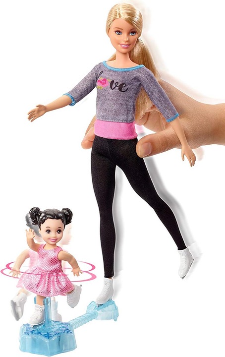 Produktbild Barbie Sport Puppen Spielset - Eiskunstlauf-Trainerin