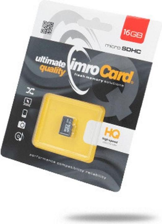 Produktbild IMRO 10/16G UHS-I - 16 GB - MicroSDHC - Klasse 10 - UHS-I - 82 MB/s - 21 MB/s (16 GB, microSDHC, U1, UHS-I)