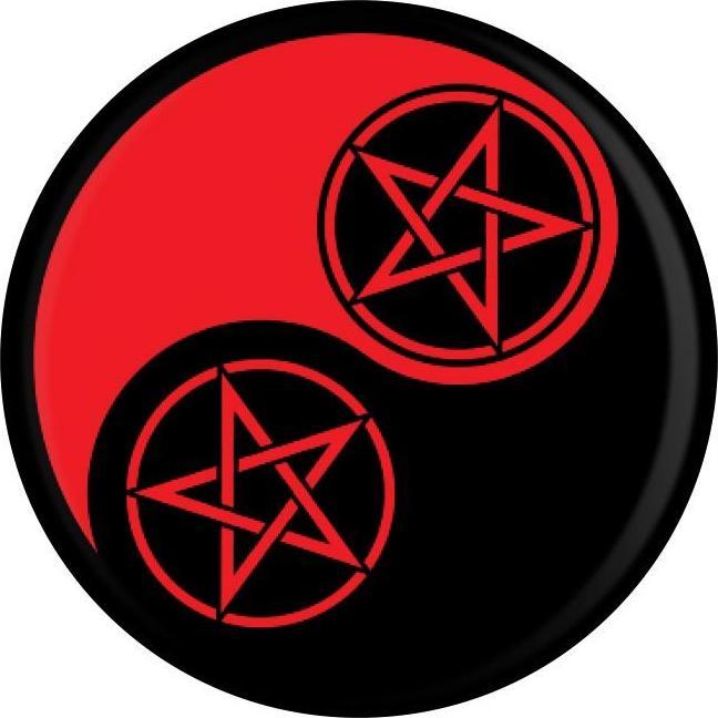 Grindstore Yin And Yang Badge Pentagram Sheet Metal