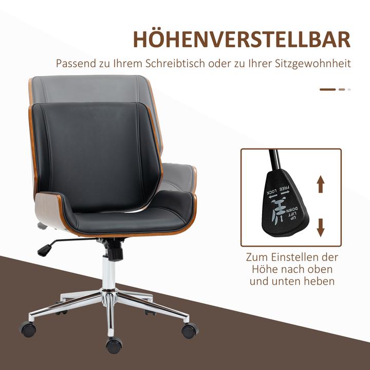 Actual product image Vinsetto Office chair with tilt function and wood look (46 - 56 cm)