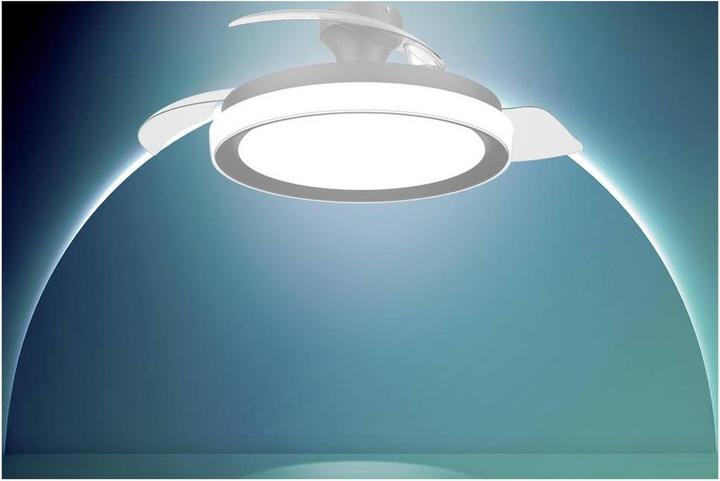 Actual product image Philips Retractable blade ceiling fan, 3 cct led, 28 w dc motor + 35 w led, bliss black, ø106 cm