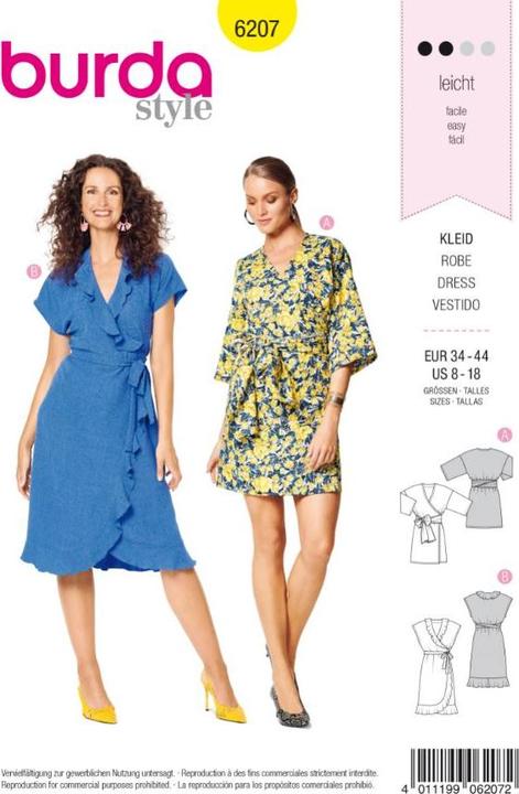 Actual product image Pattern Wrap Dress