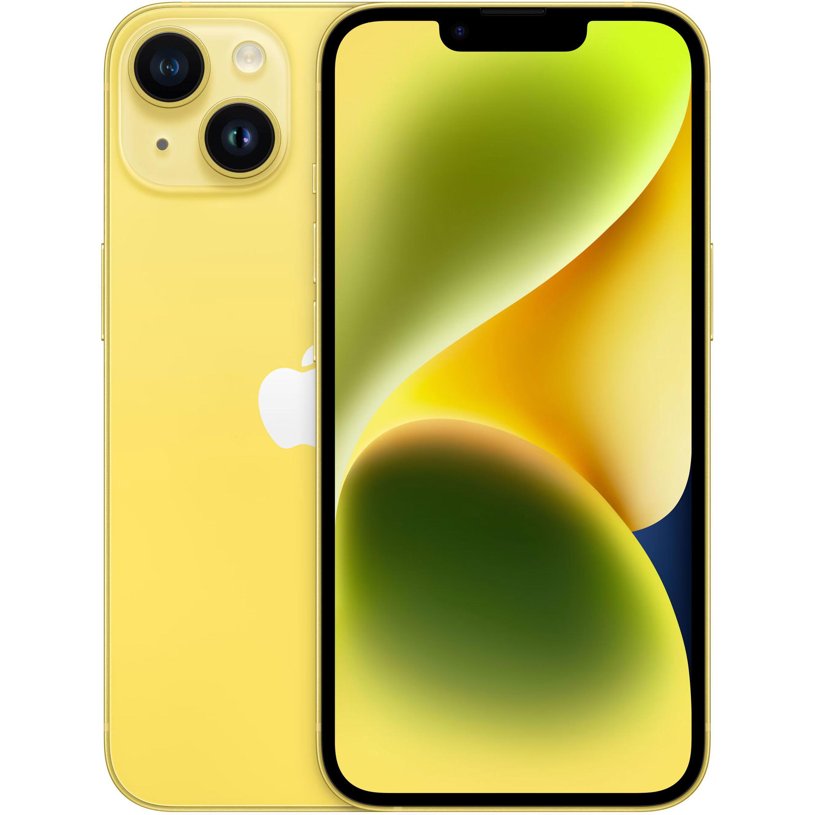 Apple iPhone 14 (128 GB, Yellow, 6.10", SIM + eSIM, 12 Mpx, 5G), Smartphone, Gelb