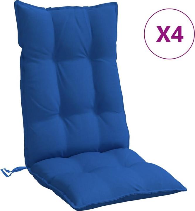 Actual product image VidaXL High-back chair cushions 4 pcs. Oxford fabric (120 x 50 x 7 cm)