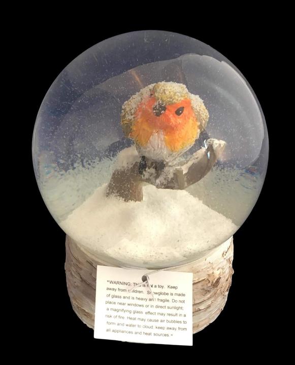 Actual product image Heaven Sends Snow globe with robin