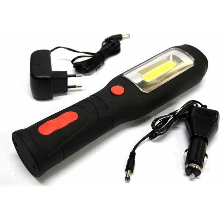 Quatros, Taschenlampe, COB-LED-Lampe 3W und 1LED, wiederaufladbar mit Magnet