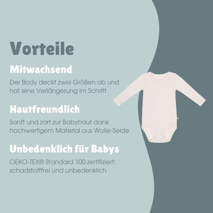 Produktbild Emma & noah Wolle-Seide Langarm-Body (86, 92)