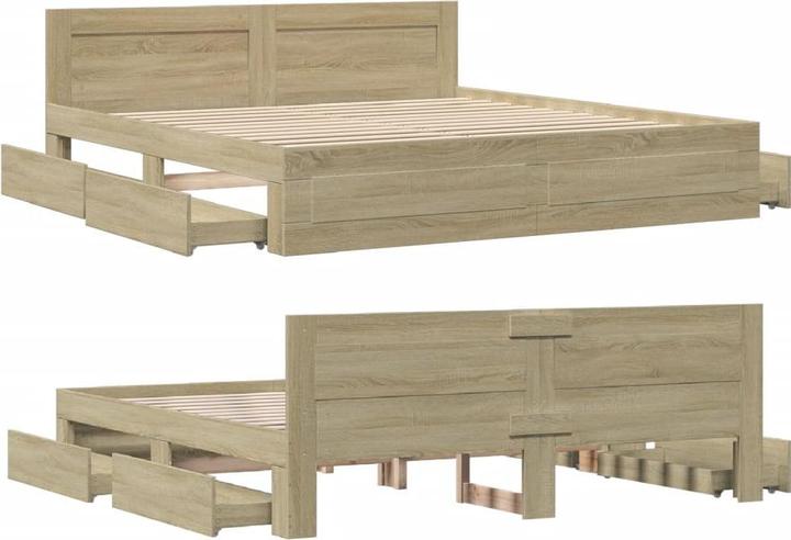 Produktbild vidaXL Bettgestell mit Kopfteil (180 x 200 cm)