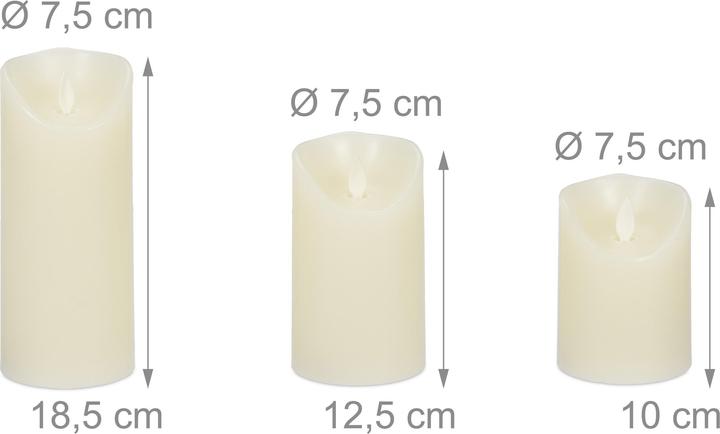 Produktbild Relaxdays 3x LED-Kerzen (3x)