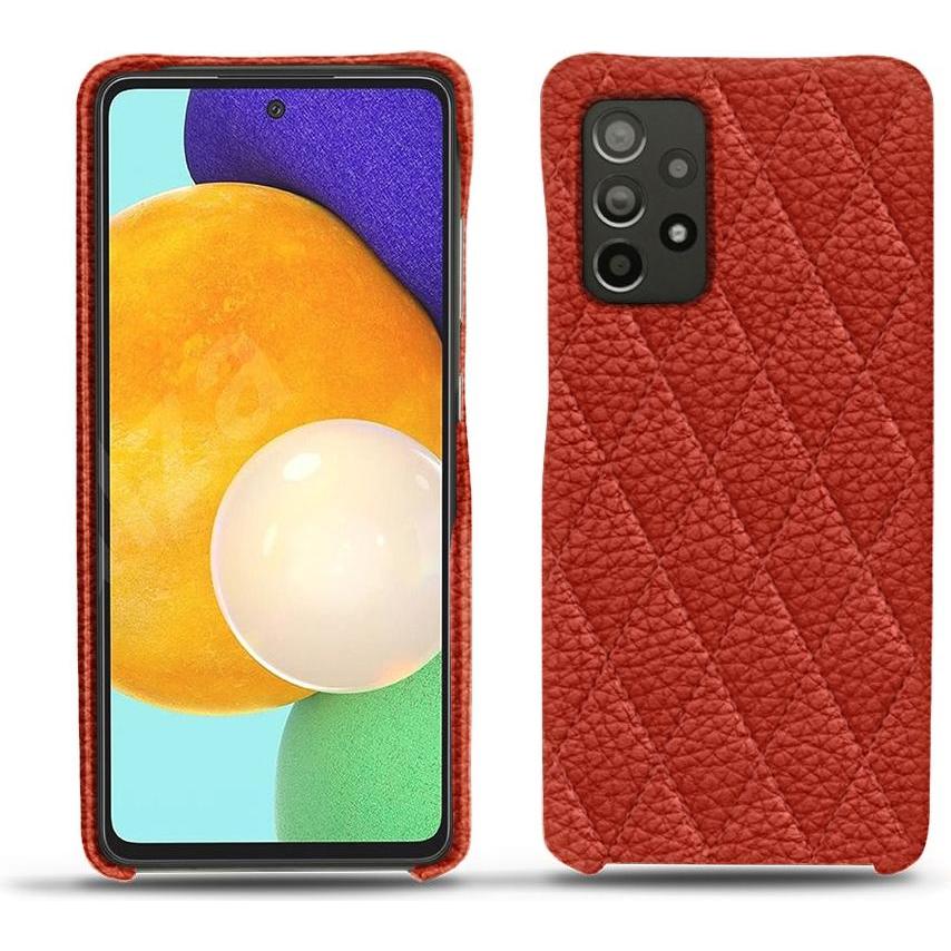 Noreve Lederschutzhülle (Samsung Galaxy A52), Smartphone Hülle, Orange