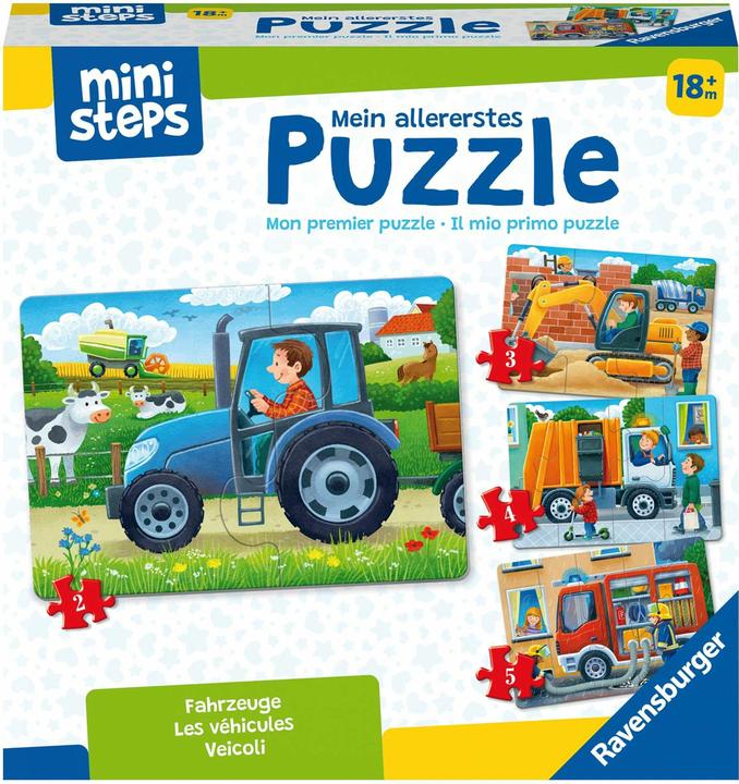 Ravensburger ministeps- Mein allererstes Puzzle: Fahrzeuge (5 Teile)