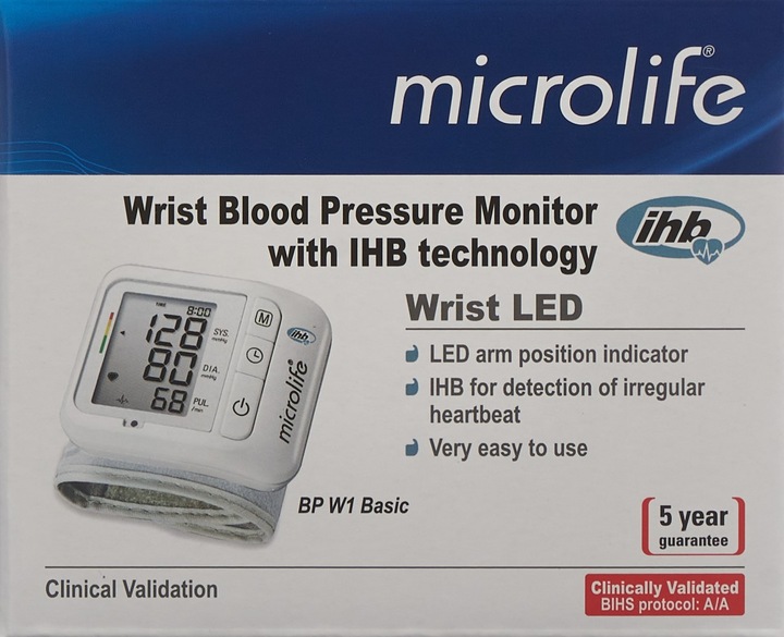 Produktbild Microlife BP W1 Basic (Blutdruckmessgerät Handgelenk)