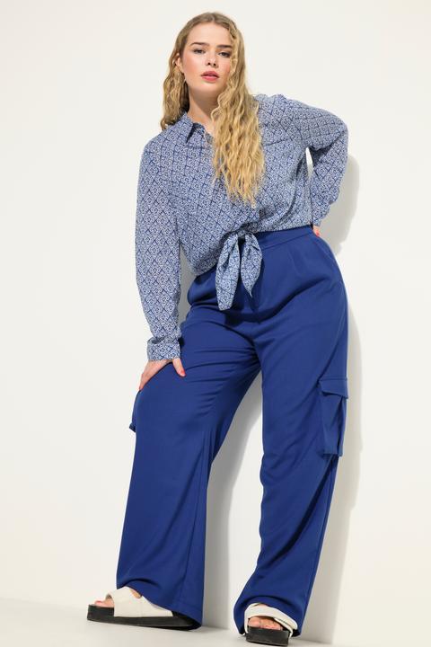 Produktbild Studio Untold Cargohose, High Waist, Wide Legs, teilelastischer Bund, Cargotaschen (52)