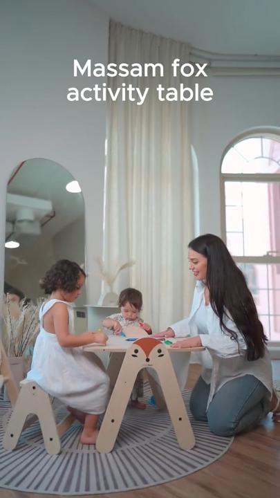 Produktbild MamaToyz Multiaktivitätstisch und Hocker aus MDF (Kindertisch)