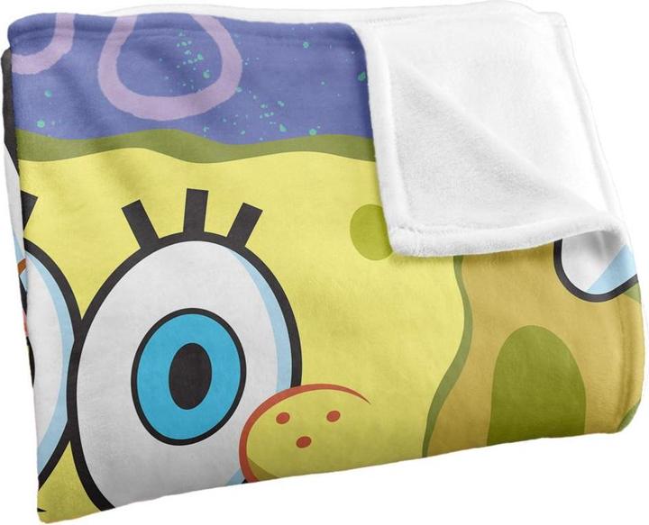 Actual product image Spongebob Squarepants Silky Cropped Patrick Star Supersoft Blanket (152 x 127 cm)