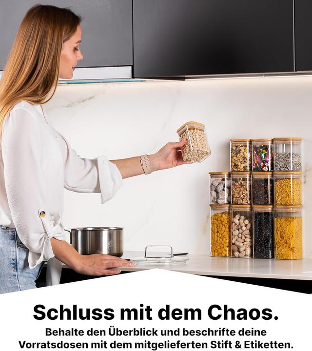 Produktbild Deco haus Vorratsgläser-Set mit Deckel (0.80 l)