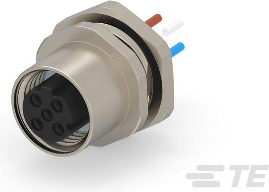 Produktbild TE Connectivity M12,FRONT MOUNTING,FEMALE,D,4P,0.2M WIRE