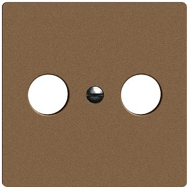 Actual product image Feller Cover set aerial socket R/TV 57 coffee