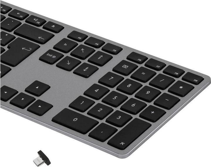 Actual product image Matias Draadloos USB-C Aluminium Toetsenbord voor Mac Duits QWERTZ Space Gray (FK418DCB-DE) (DE, Wireless)