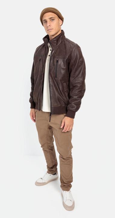 Immagine prodotto Camel Active Blouson in pelle con orlo in maglia (52)