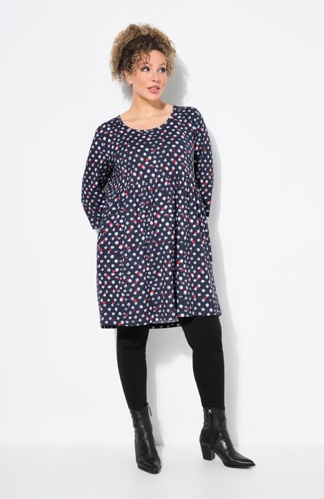 Produktbild Ulla Popken Longshirt, Punkte, A-Linie, Rundhals, 3/4-Arm (56)