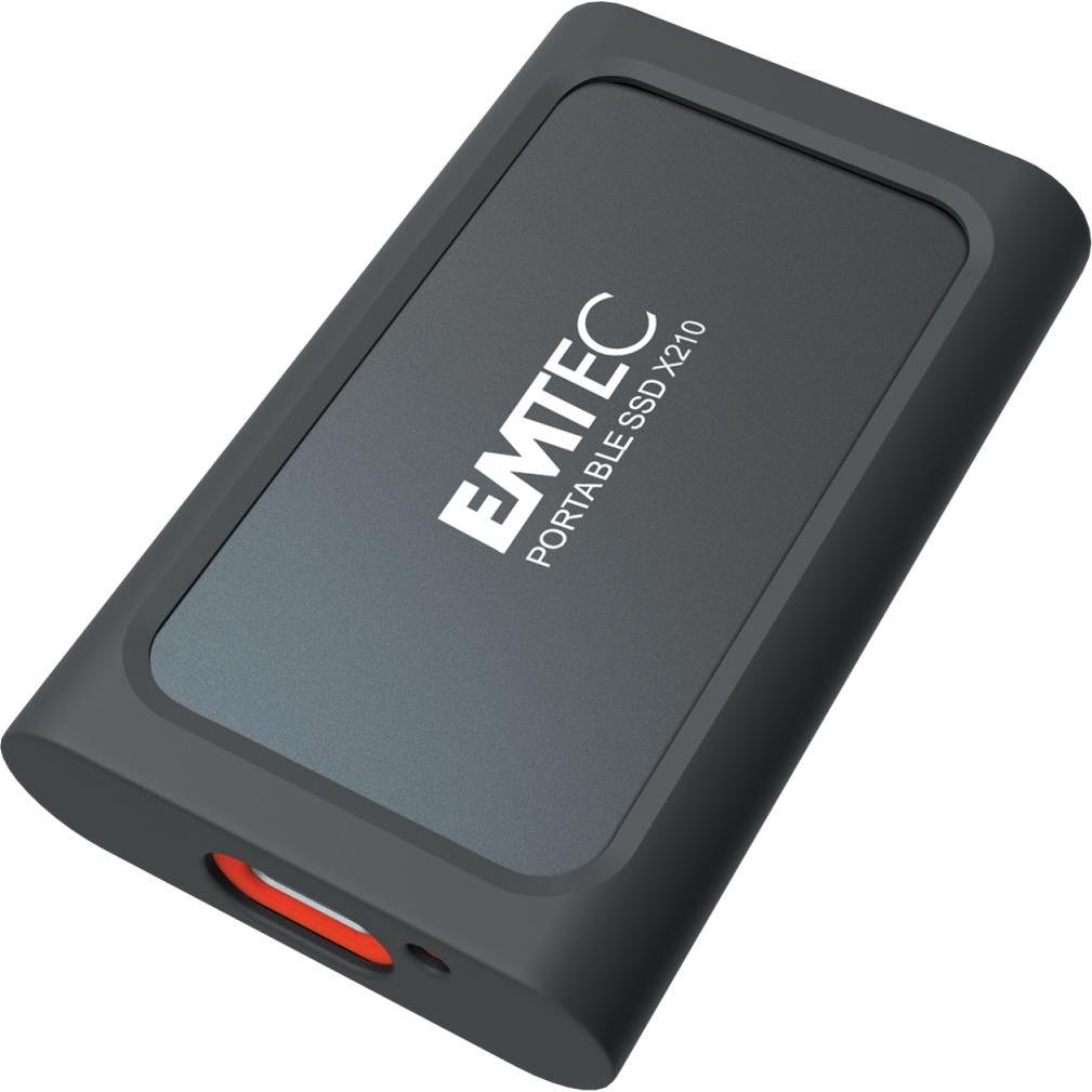 Thumbnail - Emtec SSD 3.2Gen2 X210 2TB Portable (2000 GB), Externe SSD, Schwarz, Rot