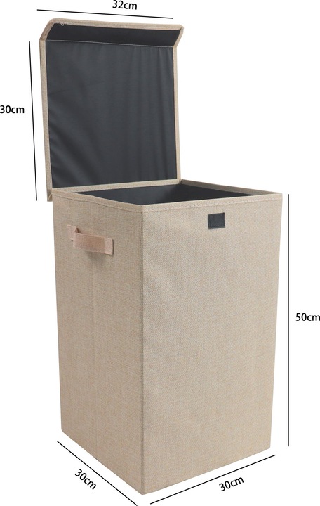 Produktbild VCM Wäschekorb Wäschebox Stoffbox mit Deckel Dreso M