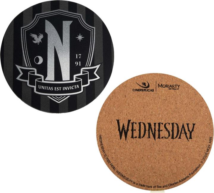 Actual product image Cinereplicas Wednesday Coaster 4-Pack (4 x, Glass coaster)