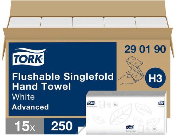 Produktbild Tork Flush Hand Towel White 250x15 (15 x)