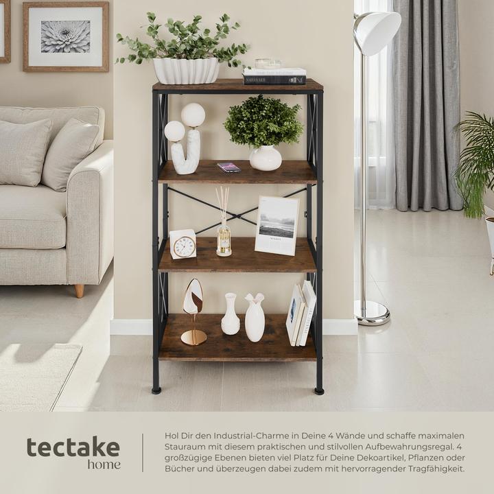 Produktbild tectake Regal Barry 61,5x31,5x133,5cm (61.50 x 61.50 x 133.50 cm)