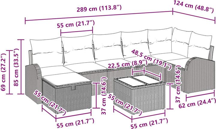 Produktbild vidaXL Gartensofa-set