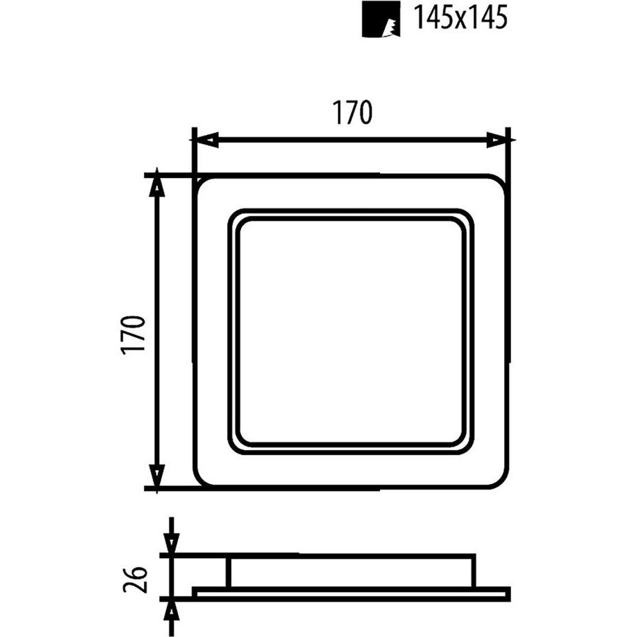 Thumbnail - Maclean, Wandleuchte + Deckenleuchte, MCE374 - Panel LED sufitowy podtynkowy SLIM 18W Neutral White 4000K 17017026mm 18 ...