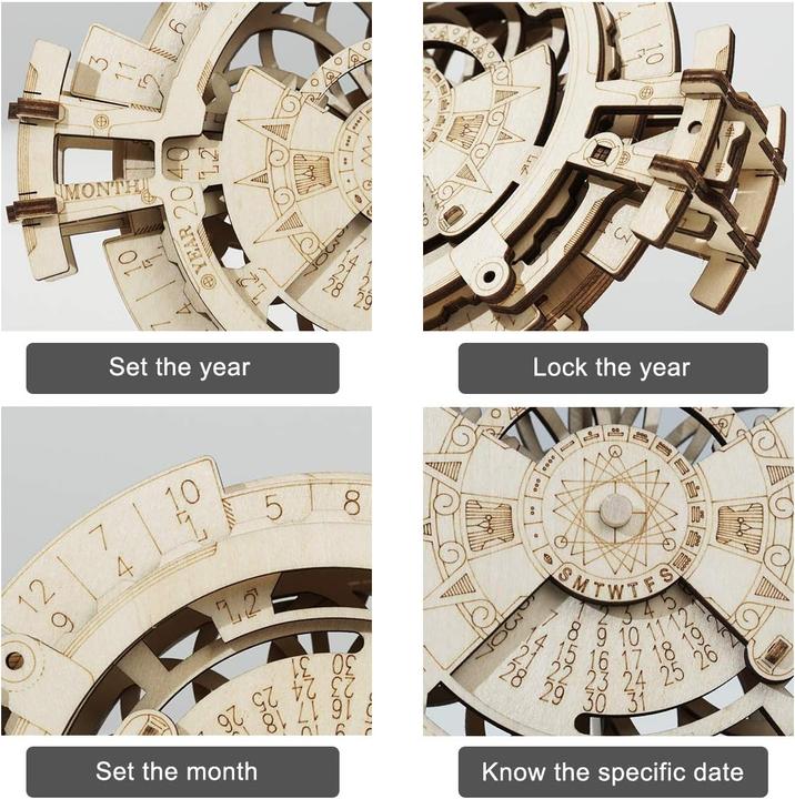 Produktbild Rokr Perpetual Calendar 3D-Holzbausatz