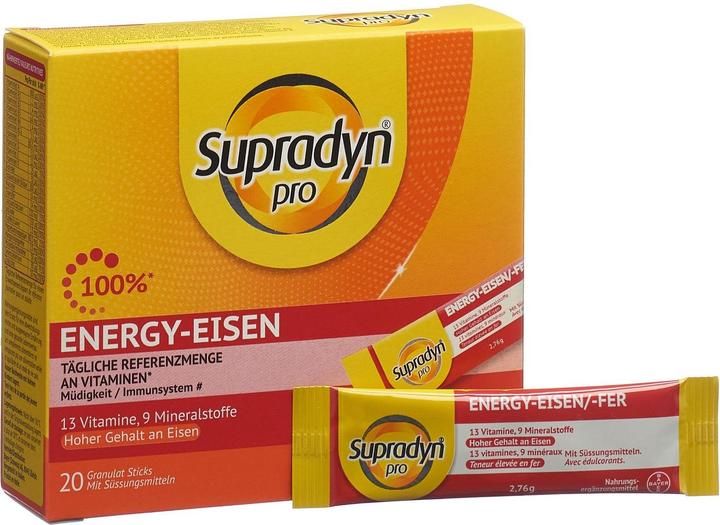 Image du produit Supradyn Bâtonnets Energy min (20 pièce(s), Poudre, 77 g)