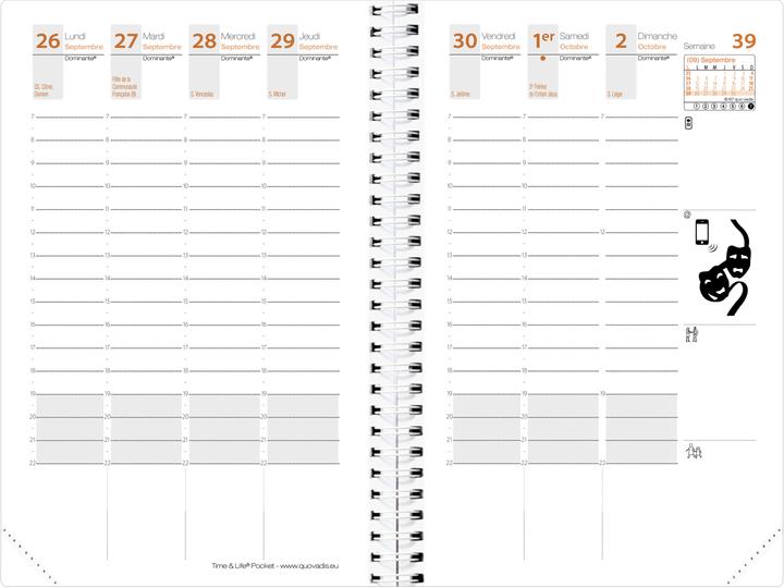 Image du produit Quo Vadis Time & Life Pocket FR 2021 QV539068 recharge, 1W/2S, 10x15cm (A6)