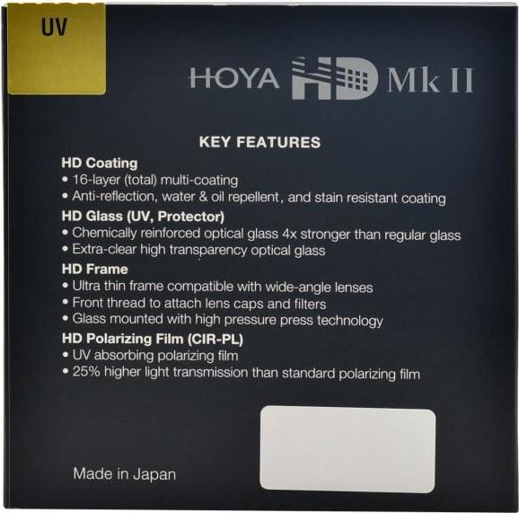 Immagine prodotto Hoya HD Mk II UV Filter (62 mm, Filtro UV, 62 mm)
