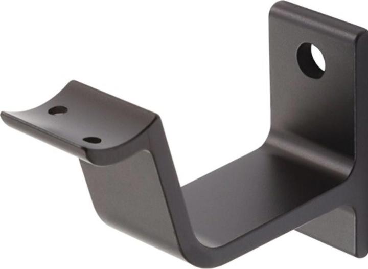 Hermeta Support de main courante 3553 aluminium anodisé noir support bombé (Aluminium)