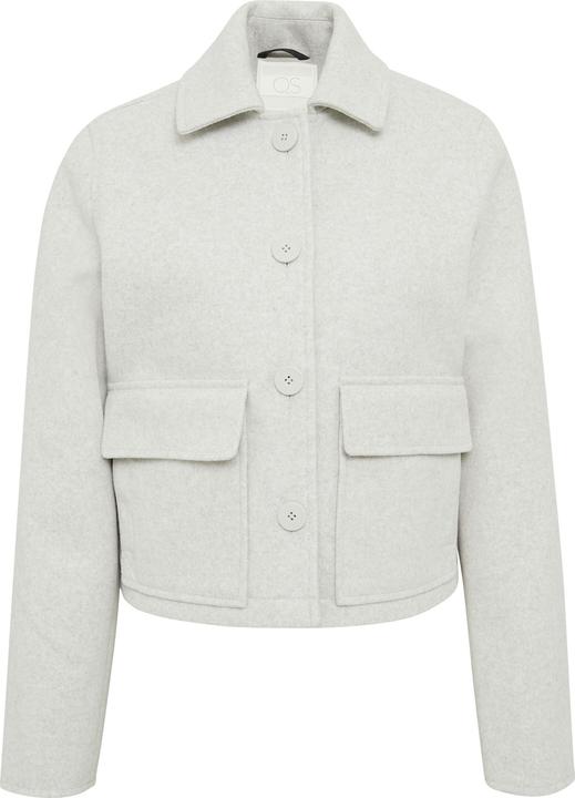 Actual product image S.Oliver Outdoor-Jacke Kurze Jacke in Wolloptik mit aufgesetzten Taschen (M)