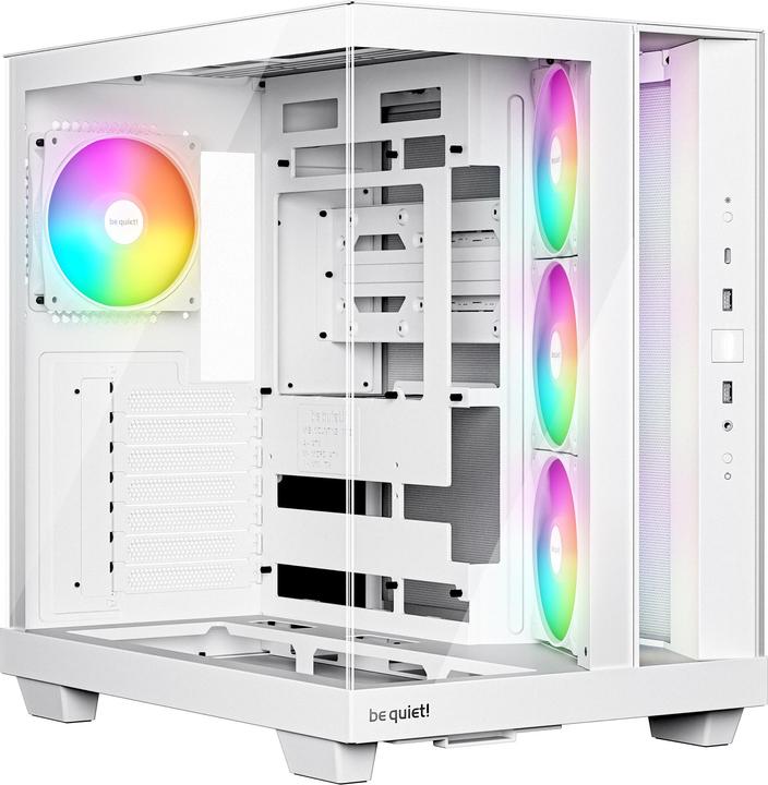 be quiet! Light Base 500 LX Weiss Midi Tower Gaming Gehäuse mit Seitenfenster (mATX, Mini-ITX, ATX)