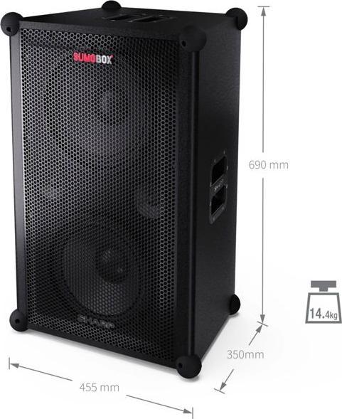 Image du produit Sharp CP-LS200 BT Haut-parleur de fête noir (Actif, 1x 200 W)