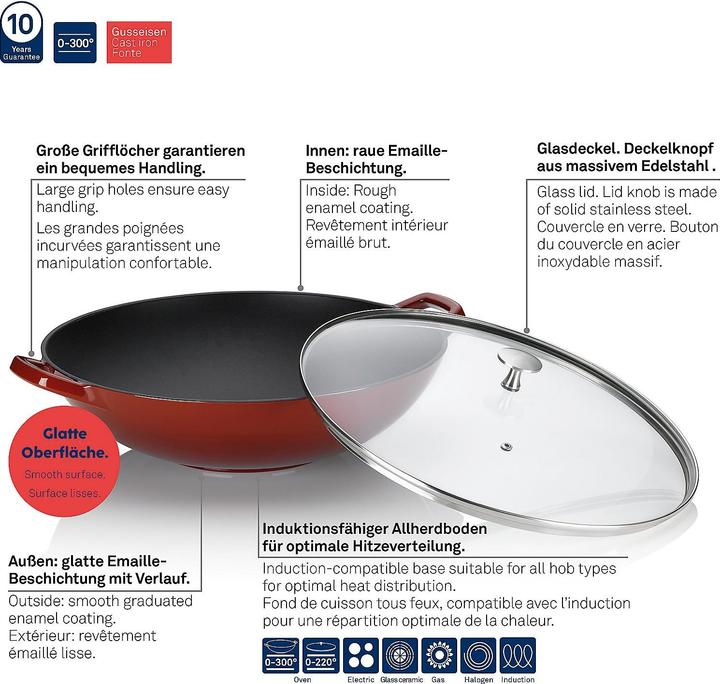 Produktbild Kela Wok Calido (36 cm, Wok Pfanne, Gusseisen)