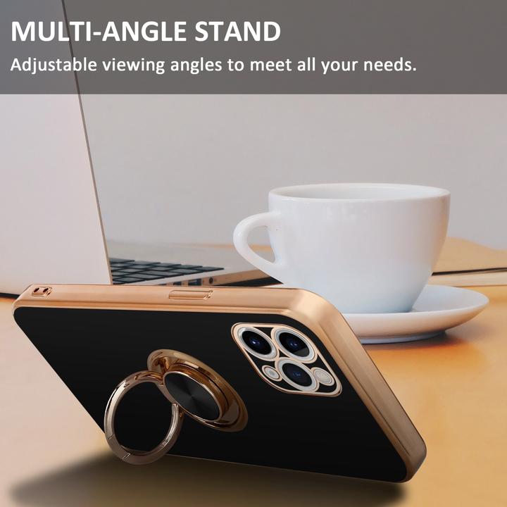 Produktbild Cadorabo Hülle für Apple iPhone 11 PRO MAX im TPU mit Kameraschutz und Ring LM089 Style (Apple iPhone 11 Pro Max)