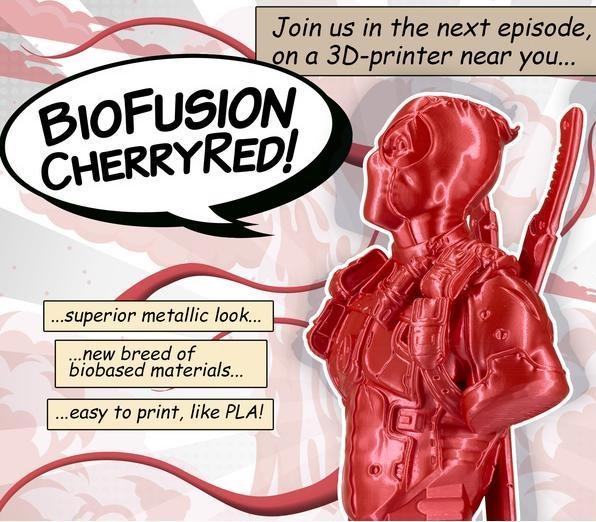 Produktbild Extrudr BioFusion - CherryRed - 2.85mm (bioTEC, 2.85 mm, Rot)